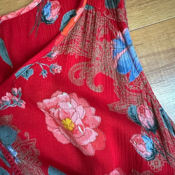 Bila Floral Red Sleeveless Dress - Picture 5 of 12